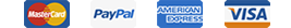 Accepted payment cards